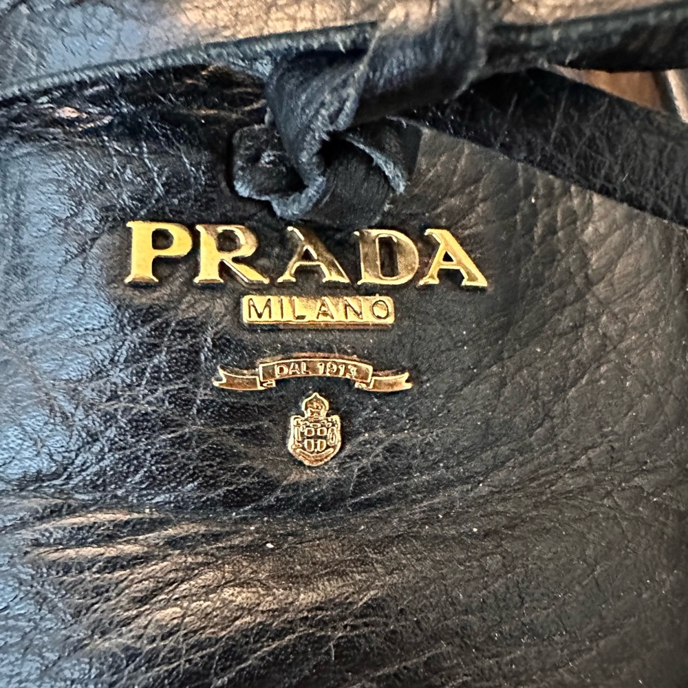 Prada Black Leather Women’s Slip-On Loafers - Picture 2 of 9